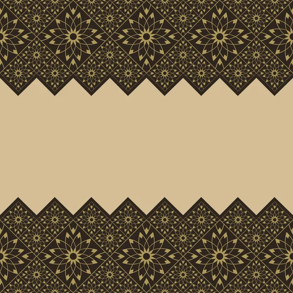 Hoekige gouden patroon ornament randen — Stockvector