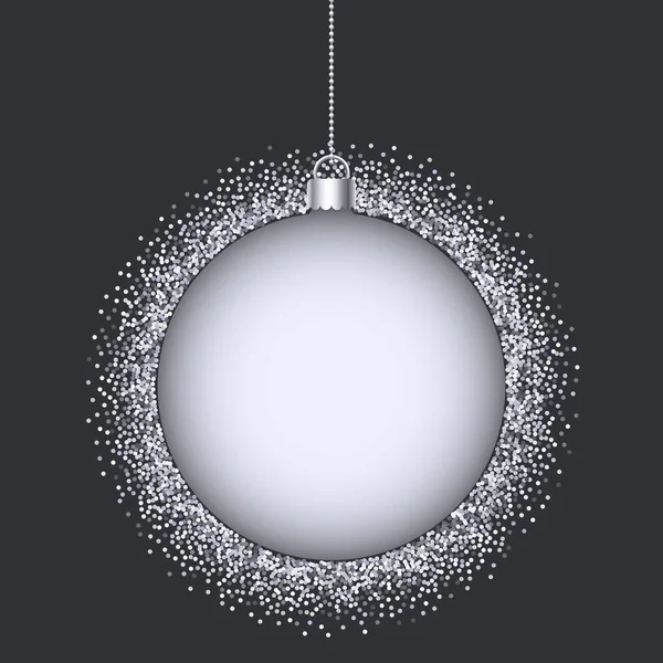 ティンセル装飾ボールとクリスマスの背景 — ストックベクタ