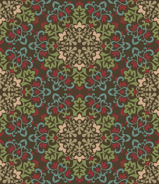 Naadloze vintage sierlijke bloemmotief — Stockvector