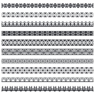 Kusursuz çiçekli sınır şablonu