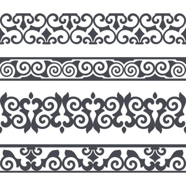 Kusursuz çiçekli sınır şablonu