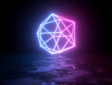 Parıldayan neon 3 boyutlu satır arkaplanı