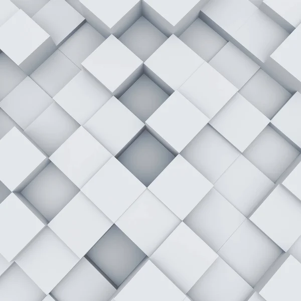 Astratto bianco 3D cubi di sfondo — Foto Stock