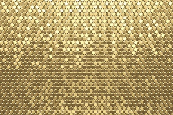 Folha de ouro hexágono texturizado fundo — Fotografia de Stock