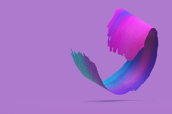 紫色の背景を持つカラフルなペイント渦 — ストック写真