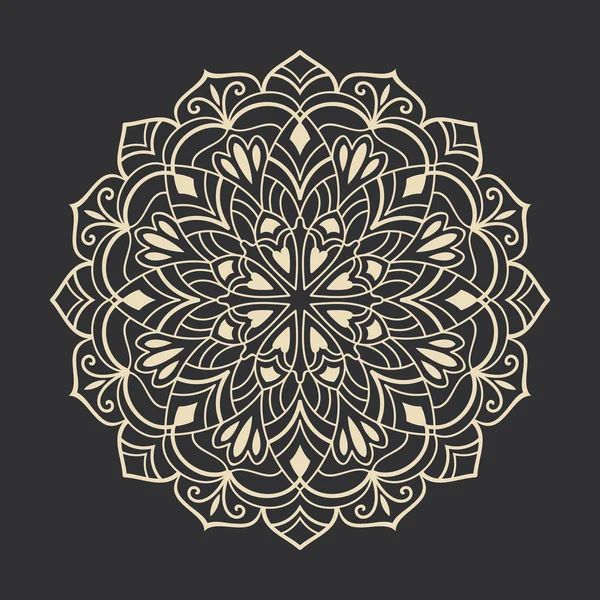 黒と白の丸い花の要素 — ストックベクタ