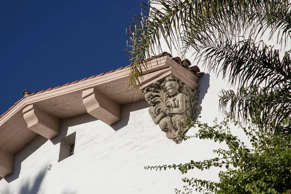 Santa Barbara İlçesi Adliye detayını kumtaşı — Stok fotoğraf