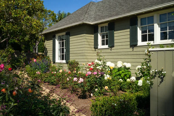 Inicio jardín de rosas en flor — Foto de Stock