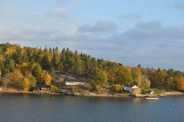 Pequeña Isla Suecia Otoño — Foto de Stock