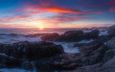 Oregon coast summer sunset