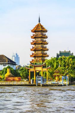 Chee çene Khor pagoda, Thonburi, Bangkok Praya Nehri