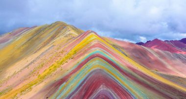 Vinicunca or Rainbow Mountain,Pitumarca-Peru clipart