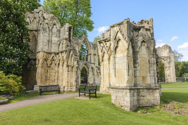 Ruins of St Marys AbbeyYork, UK — Stock Photo, Image