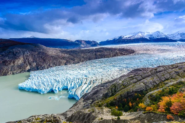 Glaciar Grey, Patagonia, Chile, Campo de Hielo Patagonia, Cordillera del Paine — Foto de Stock