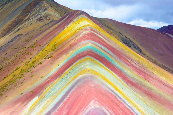 Vinicunca or Rainbow Mountain, Pitumarca, Peru — стоковое фото