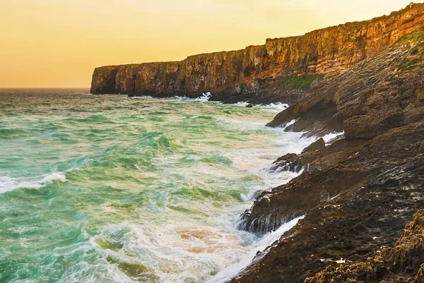 Sagres Algarve, Πορτογαλία: Υπέροχη ακτογραμμή Εικόνα Αρχείου