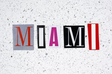 El yapımı kağıt doku Miami kelime