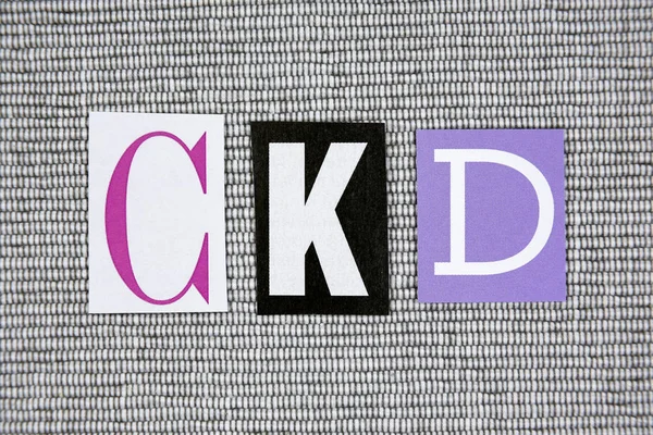 灰色の背景の Ckd (慢性腎臓病) の頭字語 — ストック写真
