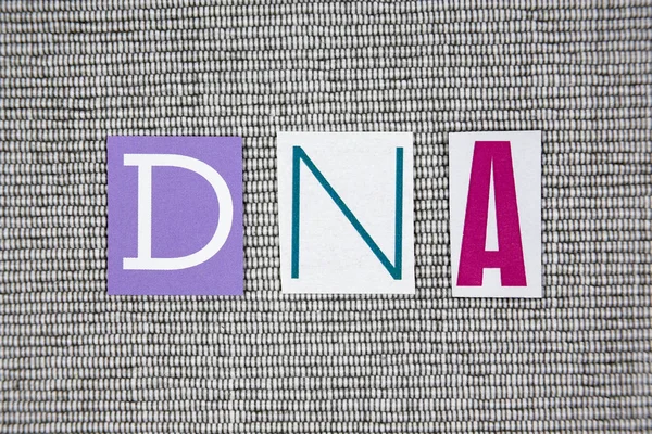 DNA (Deoxyribonucleic Acid) acronym on grey background