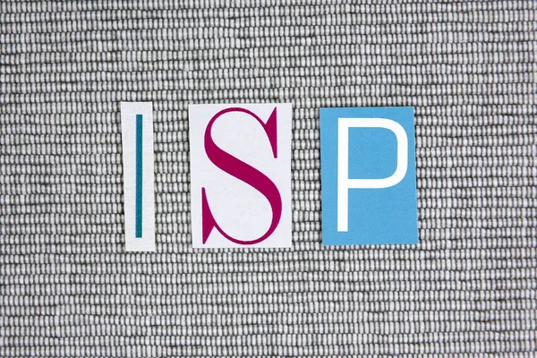 ISP (Internet Service Provider) acronym on grey background