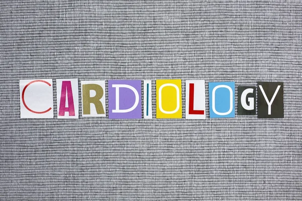 Cardiology word on grey background — Stock Photo, Image