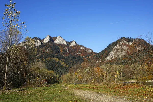Tre kronor topp i Pieniny Mountains, Szczawnica, Polen — Stockfoto