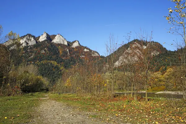 Tre kronor topp i Pieniny Mountains, Szczawnica, Polen — Stockfoto