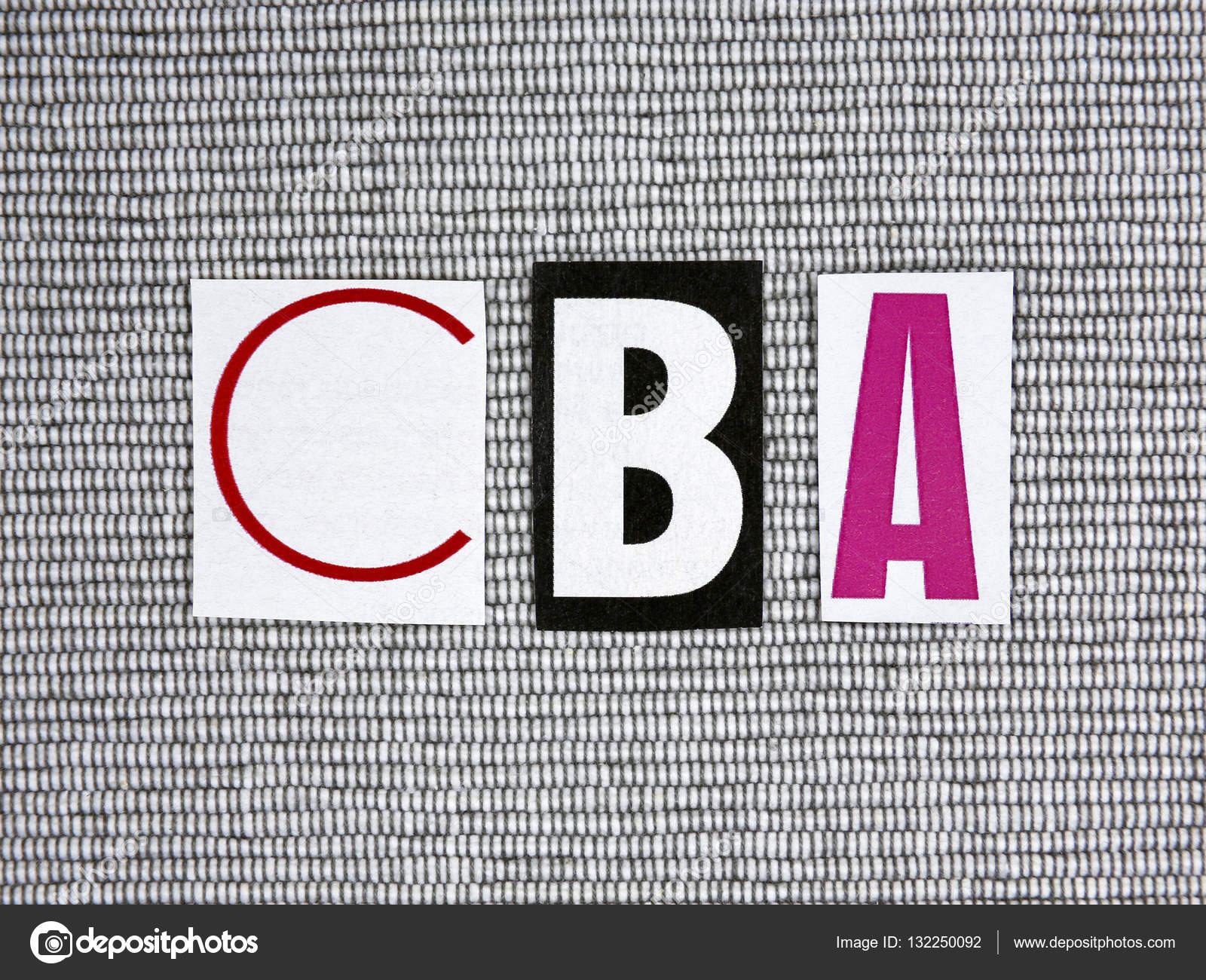 Cba Cotst Benefit Analysis Acronym On Grey Background Stock