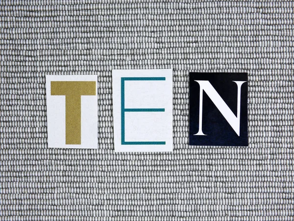 TEN (Toxic Epidermal Necrolysis) acronym on grey background — Stock Photo, Image