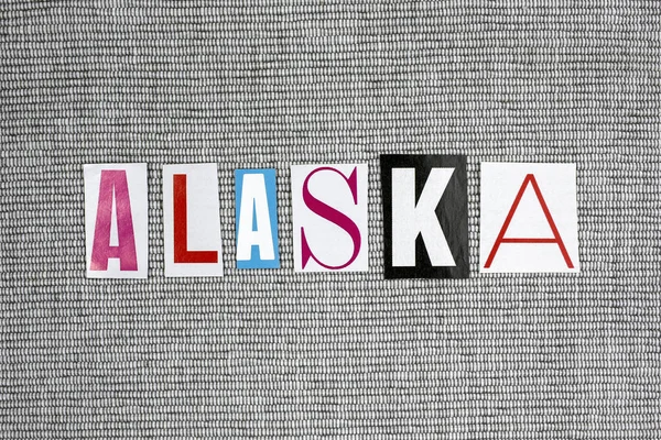 Alaska word on grey background — Stock Photo, Image