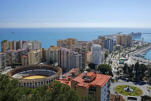 Malebný pohled Malaga, Costa del Sol, Andalusie, Španělsko — Stock fotografie
