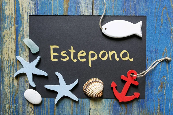 Briefkaart van Estepona, Costa del Sol, Spanje — Stockfoto