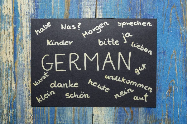 Концепция изучения немецкого языка — стоковое фото