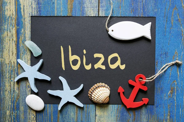 Zomer groeten uit Ibiza, Costa del Sol, Spanje — Stockfoto