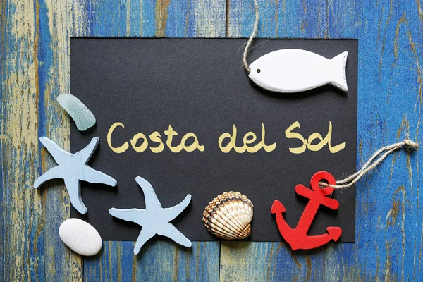 Sommar vykort från Costa del Sol, solkusten, Spanien — Stockfoto