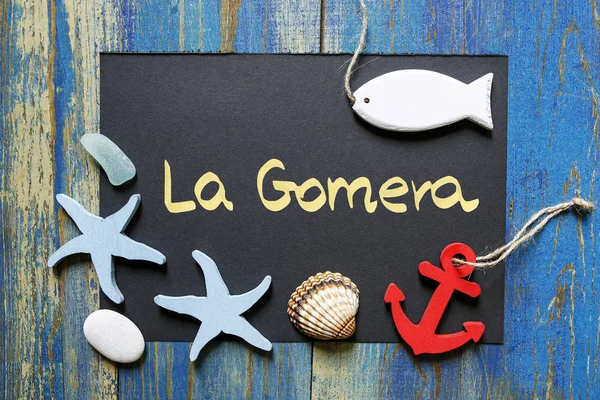 Zomer groeten uit La Gomera, Canarische eilanden, Spanje — Stockfoto