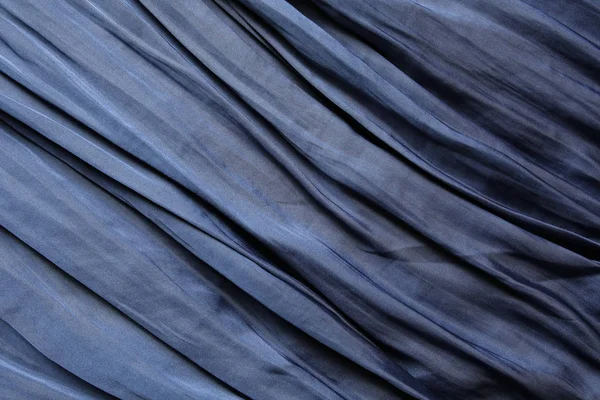 Mavi dalga parlak saten kumaş arka plan — Stok fotoğraf
