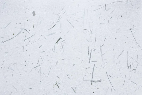 Weiße handgemachte japanische Papiertextur mit Grasfasern — Stockfoto