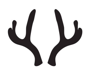 geyik boynuzları siyah silüeti