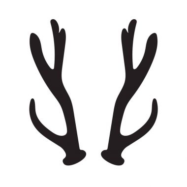 geyik boynuzları siyah silüeti