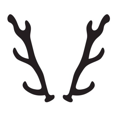 geyik boynuzları siyah silüeti