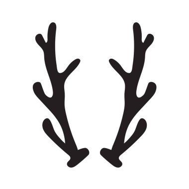 geyik boynuzları siyah silüeti