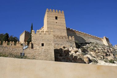 Almeria Alcazaba Mağribi Kalesi Andalusia, İspanya