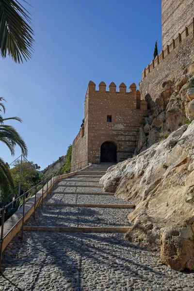 Andalusia, İspanya Almera Alcazaba - Mağribi kale girişine — Stok fotoğraf