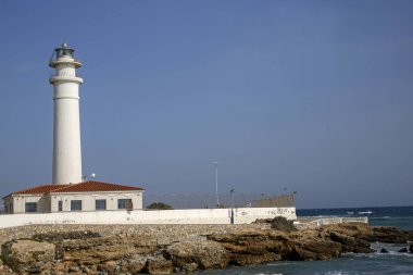 Torrox Costa 'daki deniz feneri, Costa del Sol, İspanya