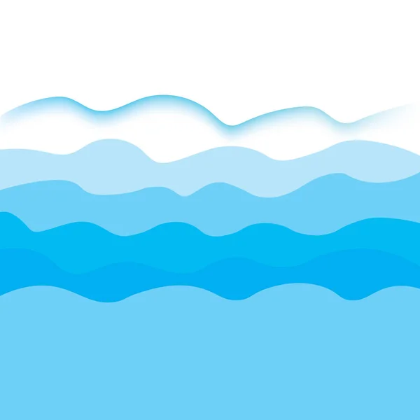 Vagues de mer bleues- fond vectoriel — Image vectorielle