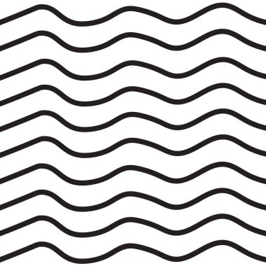 Beyaz arka plan-vektör çizim üzerinde siyah dalgalar