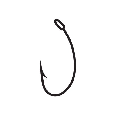 balık kanca simge vektör çizim