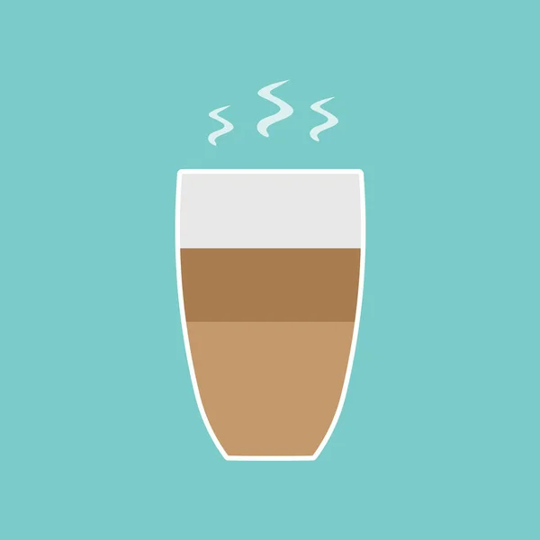 Café quente latte copo icon- vetor ilustração — Vetor de Stock