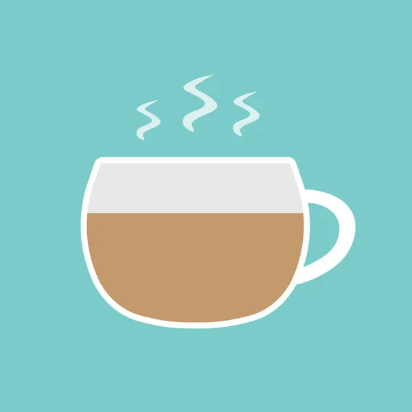 Hot coffee cup icon- vector illustration - Stok Vektor